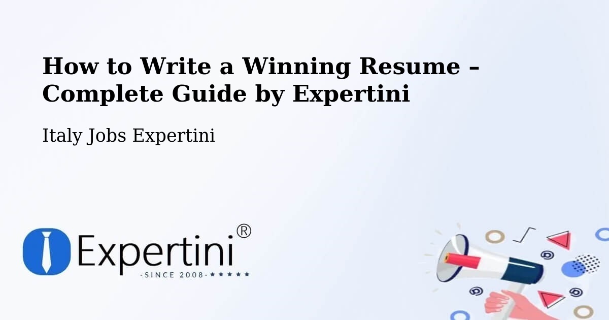 Resume Writing Guide for Job Seekers – Monastero Bormida - Monastero Bormida, Italy Jobs Expertini
